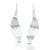 Brushed Sterling Silver Drop Earrings by Gexist®