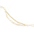 Necklace in Sterling silver gold plated with intertwined oval links of different sizes and gourmet chain link by Gexist®