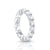 Sterling Silver Eternity ring adorned with Zircons mounted on claws all around the ring by Gexist®