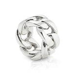 Sterling Silver Ring with Solid Chain by Gexist®