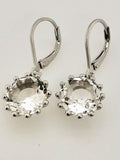 Sterling Silver Earrings with Swiss Stone Cristal Quartz by Gexist®