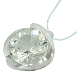 Sterling Silver Pendant with Swiss Stone Cristal Quartz by Gexist®