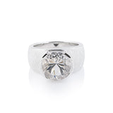 Sterling Silver Ring with Swiss Stone Cristal Quartz by Gexist®