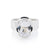 Sterling Silver Ring with Swiss Stone Cristal Quartz by Gexist®