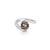 Sterling Silver Ring with Swiss Stone Smoky Quartz by Gexist®