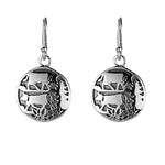 Sterling Silver domed profile Earring with Poya Pattern by Gexist®