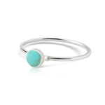 Sterling silver ring with green turquoise by Gexist®