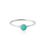 Sterling silver ring with green turquoise by Gexist®